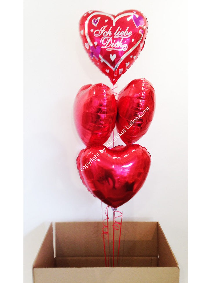 Ballonstrauß Ich liebe Dich Love Liebe Valentinstag inkl Gewicht