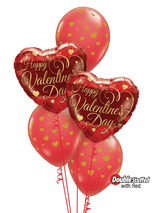 Ballonstrauß Liebe Love Valentinstag Geschenk Helium Herzen Luftballone div. Motive inkl. Gewicht