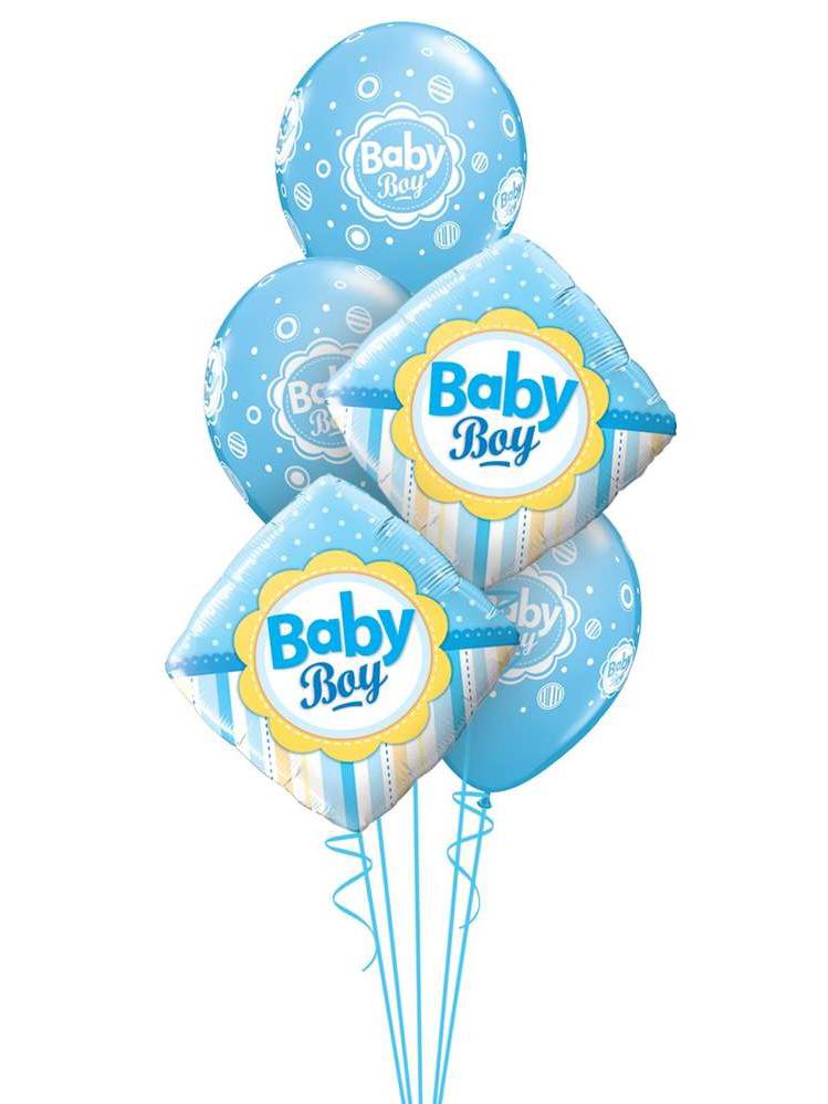 Ballonstrauß Helium Geburt Mädchen oder Junge in den passenden Farben
