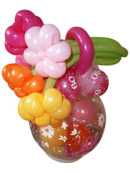 Ballon bunte Blumen Muttertag Geburtstag