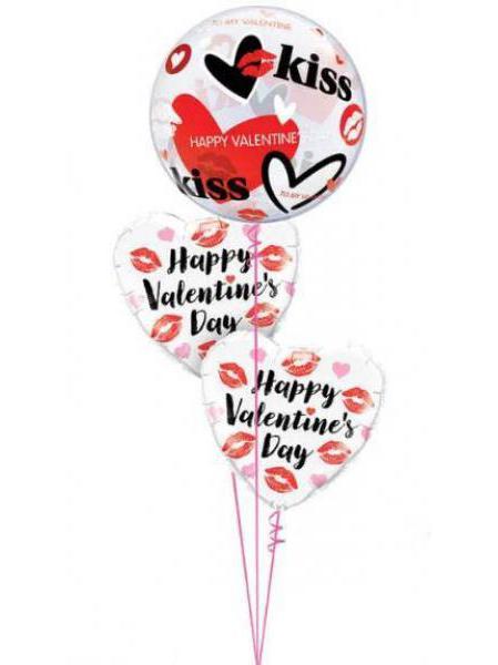 Ballonstrauß Liebe Love Kiss Kuss Valentinstag Geschenk