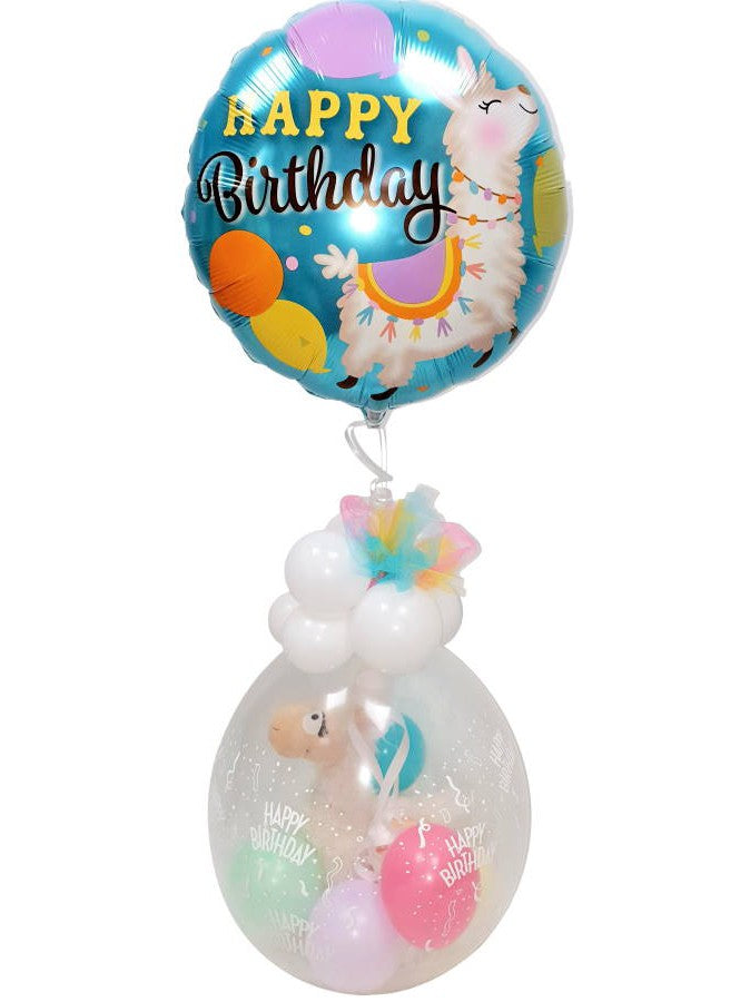 Ballongeschenk Geburtstag Lama Folien Ballon Helium