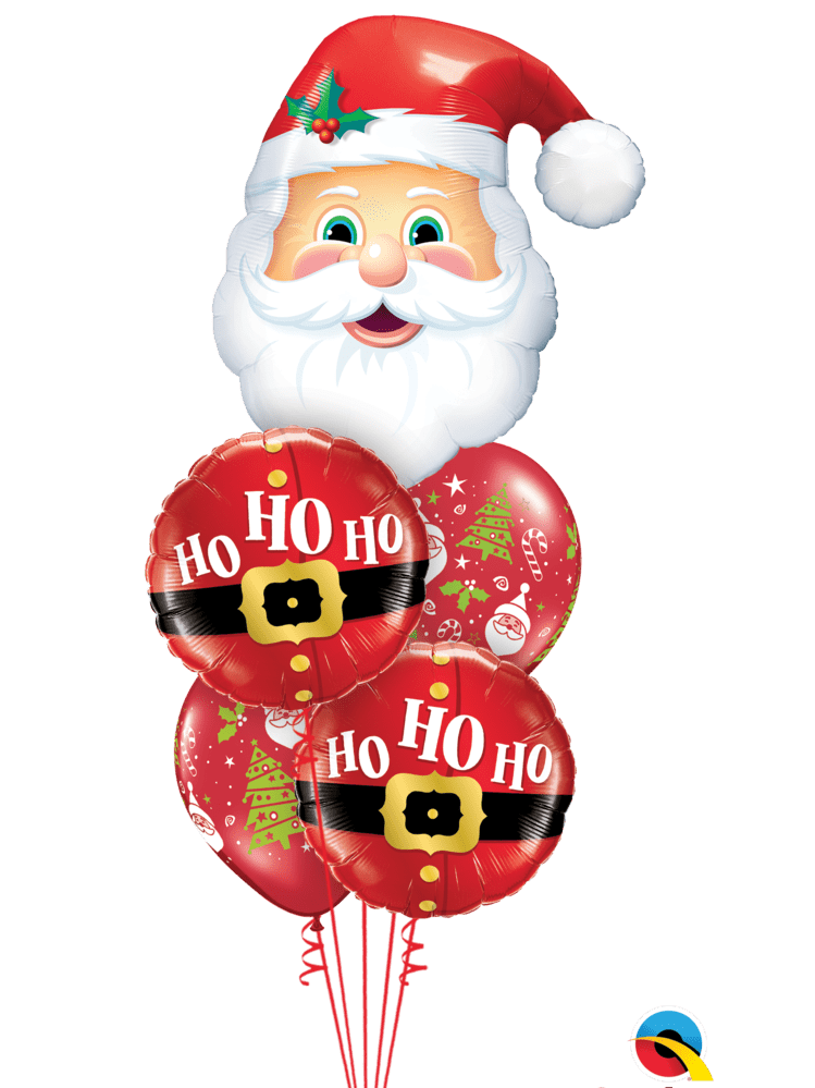 Ballon Strauss Weihnachten Santa Claus HoHoHo inkl. Helium und Gewicht