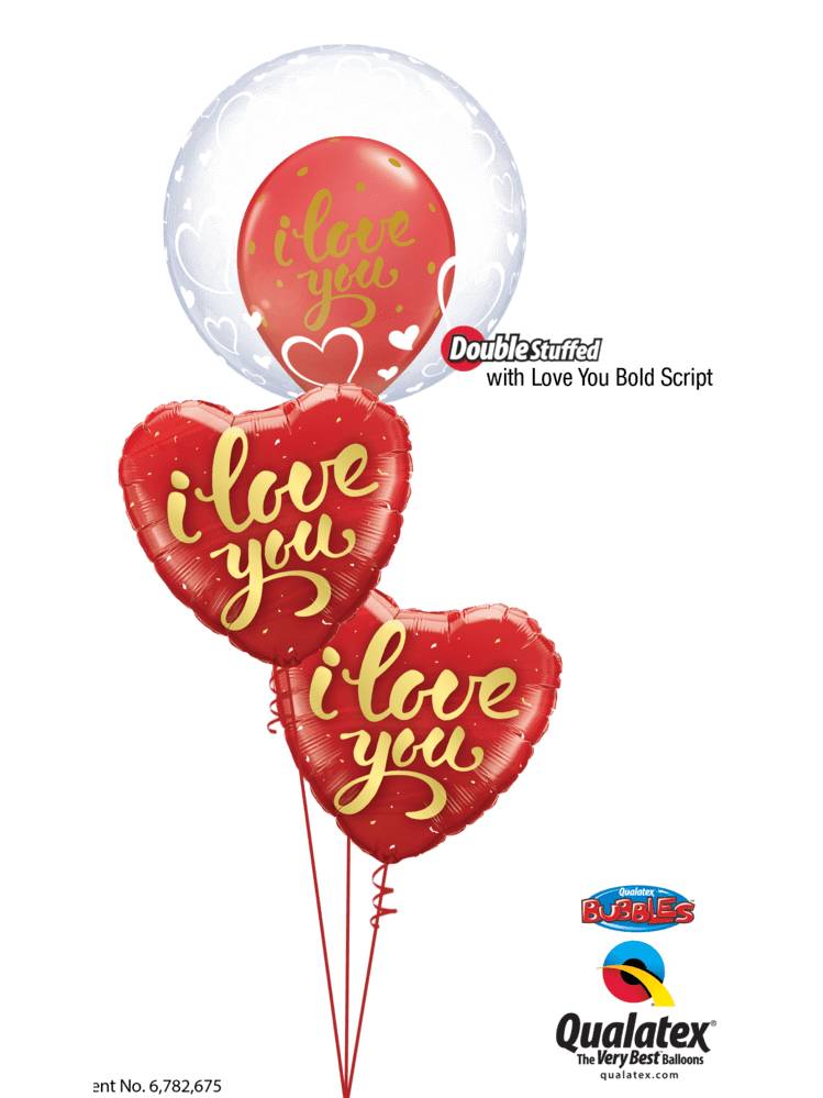 Ballonstrauß Liebe Love Valentinstag Geschenk Helium Herzen Luftballone div. Motive inkl. Gewicht