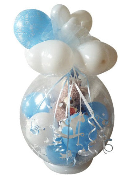 Geschenk Ballon Geburt Taufe Schnulli mit Teddy Mädchen oder Junge