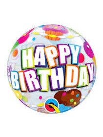 Bubble Luftballon Helium Geburtstag Happy Birthday Kuchen Cakes