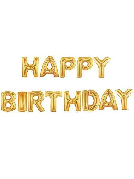 Ballon Buchstaben bunt Geburtstag Happy Birthday aufgeblasen und dekoriert