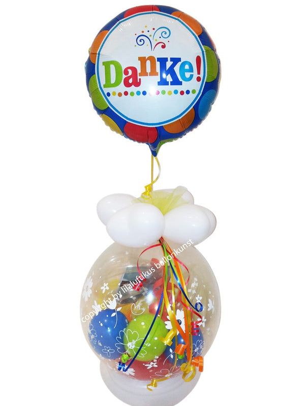 Danke sagen mit Luftballons und Ballon Geschenk
