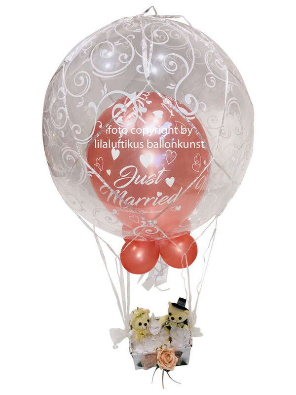 Just Married Ballon, Hochzeitsdeko Luftballon für Helium oder Luft Füllung,  Standesamtliche Trauung Dekoration, Weiß mit Schriftzug - .de