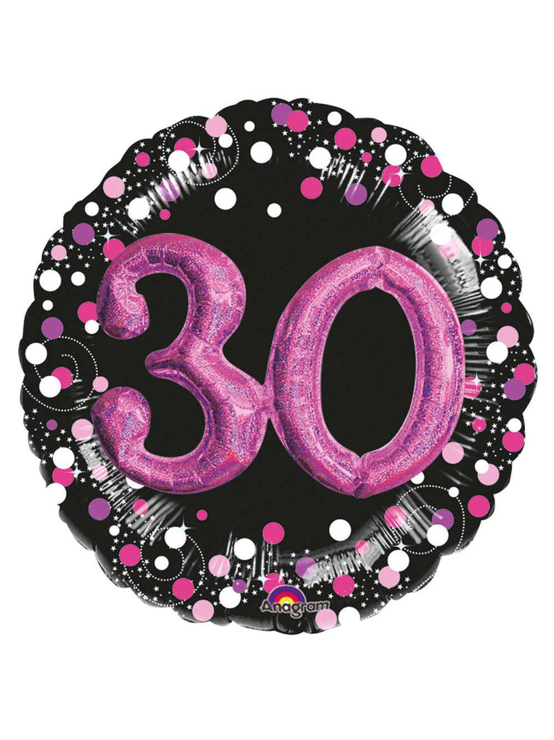 Riesen Ballon Geburtstag in pink diverse Zahlen.  90 cm. inkl. Dekoration und Gewicht