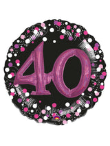 Riesen Ballon Geburtstag in pink diverse Zahlen.  90 cm. inkl. Dekoration und Gewicht