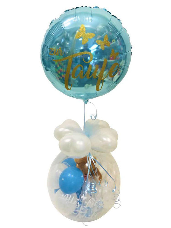 Verpackungsballon Taufe Mädchen oder Junge mit Folien-Ballon