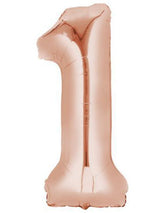 Folienballon Zahl. Farbe Rose Gold. Helium. Größe M 66cm