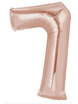 Folienballon Zahl. Farbe Rose Gold. Helium. Größe M 66cm