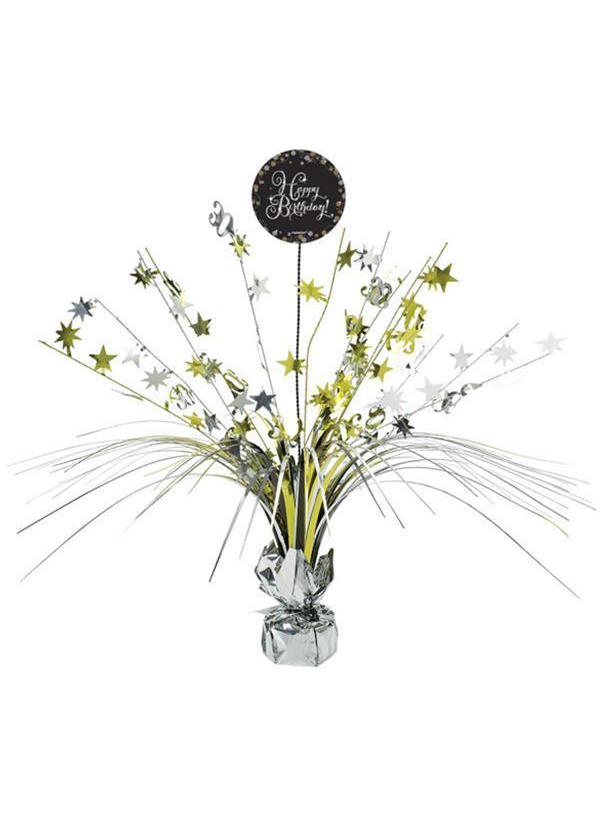 Tischgesteck Centrepiece Ballongewicht Geburtstag Farbe gold silber schwarz diverse Zahlen