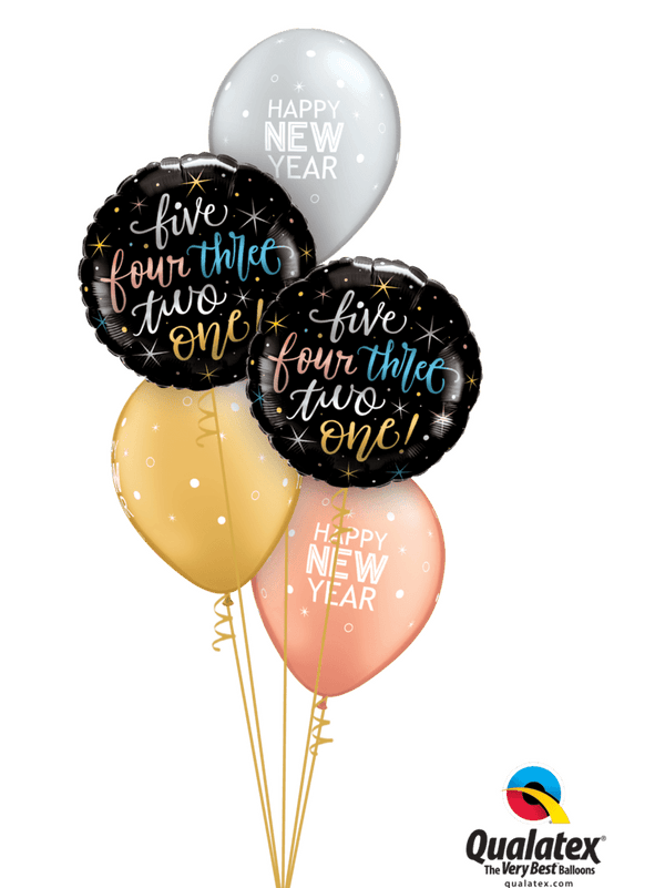 Ballone Silvester Neues Jahr Dekoration inkl. Helium und Gewicht