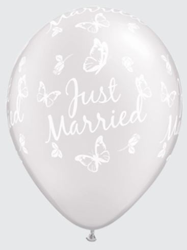 Latex Luftballon Helium bedruckt extra lange Schwebezeit Hochzeit just married