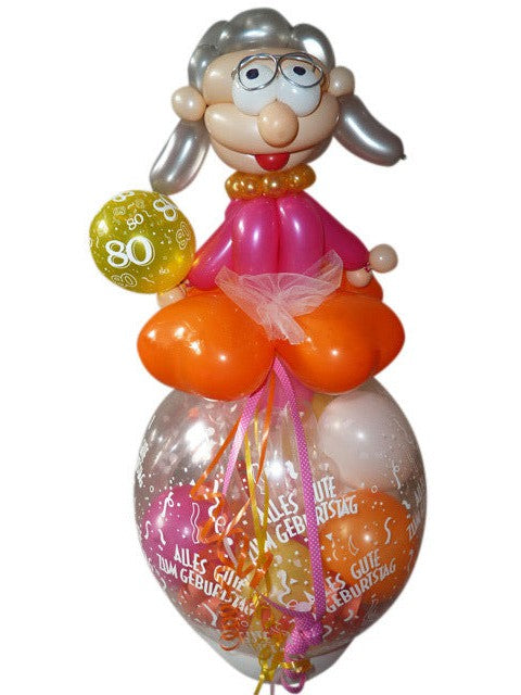 Geschenkballon Geburtstag Dame Frau Modell Hildegard