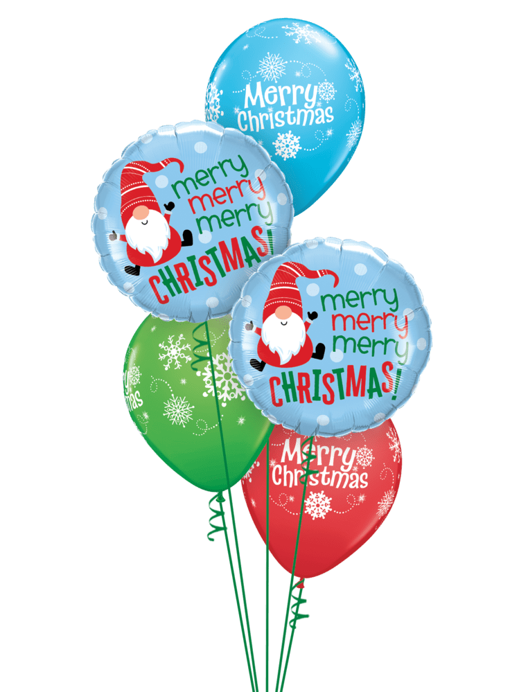 Ballon Strauß bunte Weihnachten inkl. Helium und Gewicht