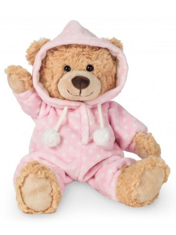 Schlafanzug Teddy Bär blau oder rosa, Größe 30 cm von Teddy Hermann