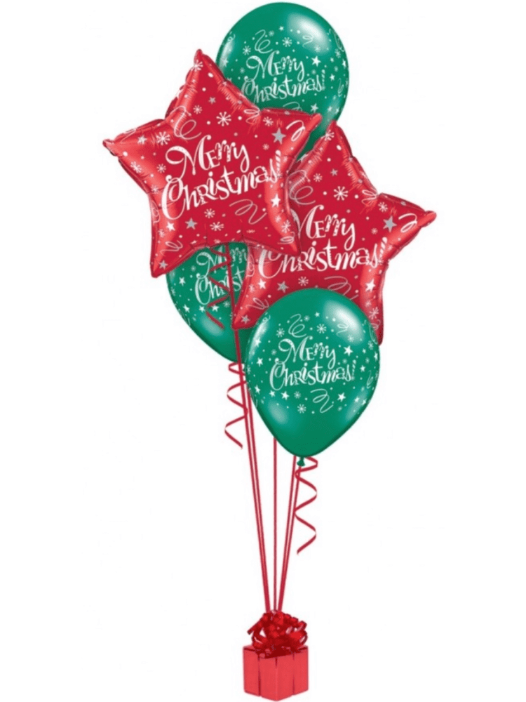 Ballone Weihnachten Farben grün rot. inkl. Helium und Gewicht